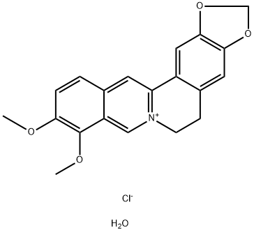 Berberine chloride hydrate Structure